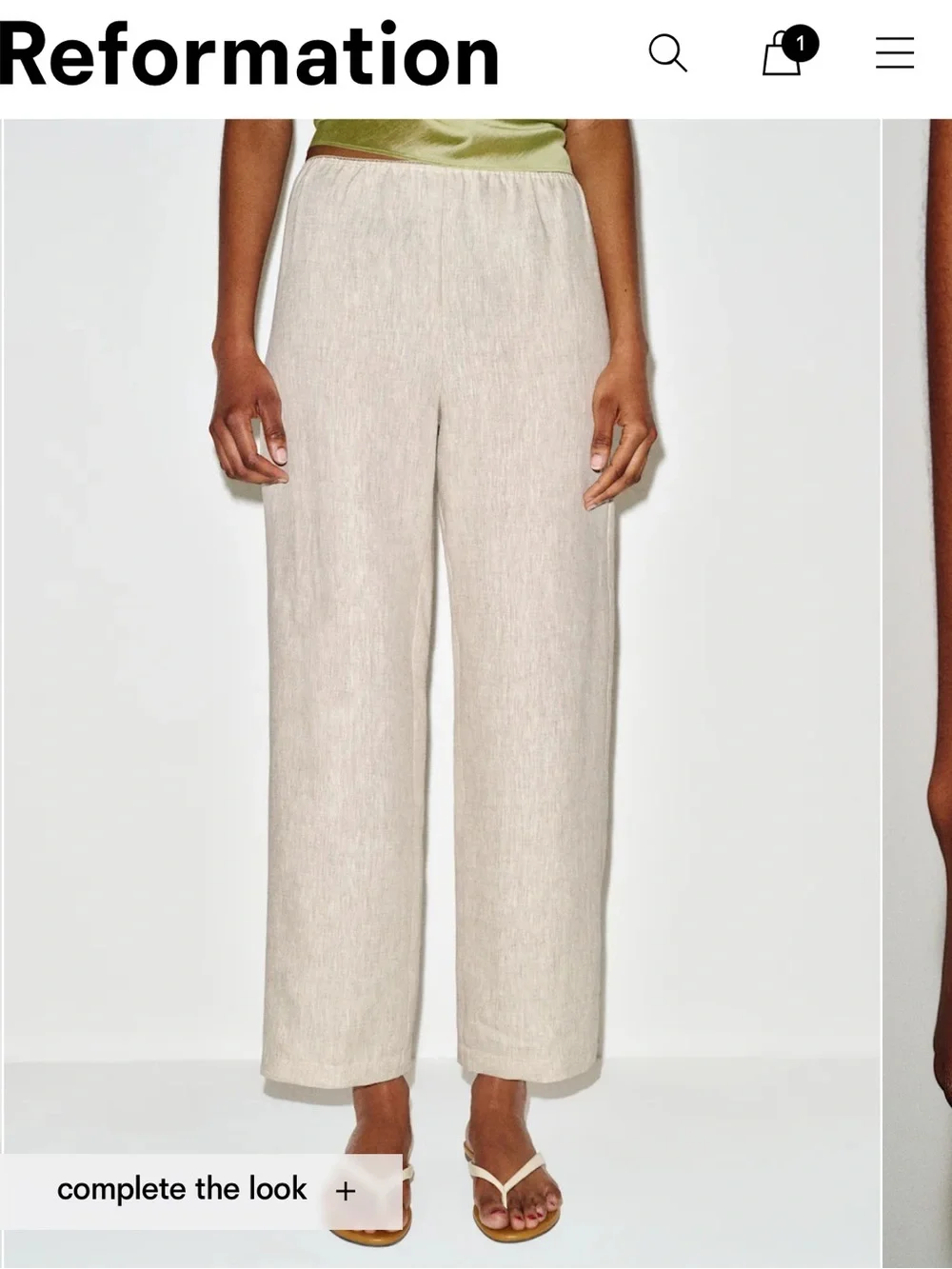 Reformation Lilah Linen Pant